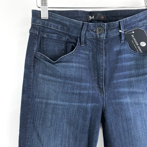 3x1 NYC Scuba High-Rise Raw-Hem Ankle Skinny Jeans - Picture 3 of 7